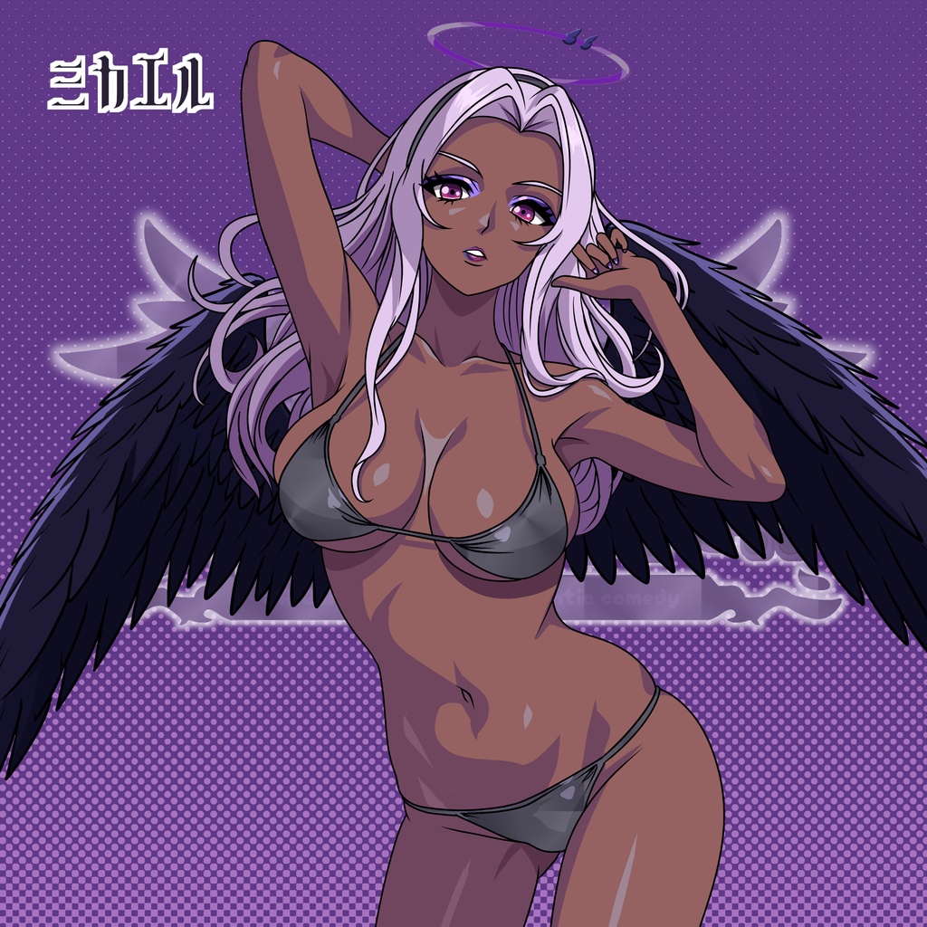 悶絶シールコレクション 堕天使ギャルはV系が好き!? きゃわたん水着 ガチャシール【全8種類 ランダム仕様】1枚