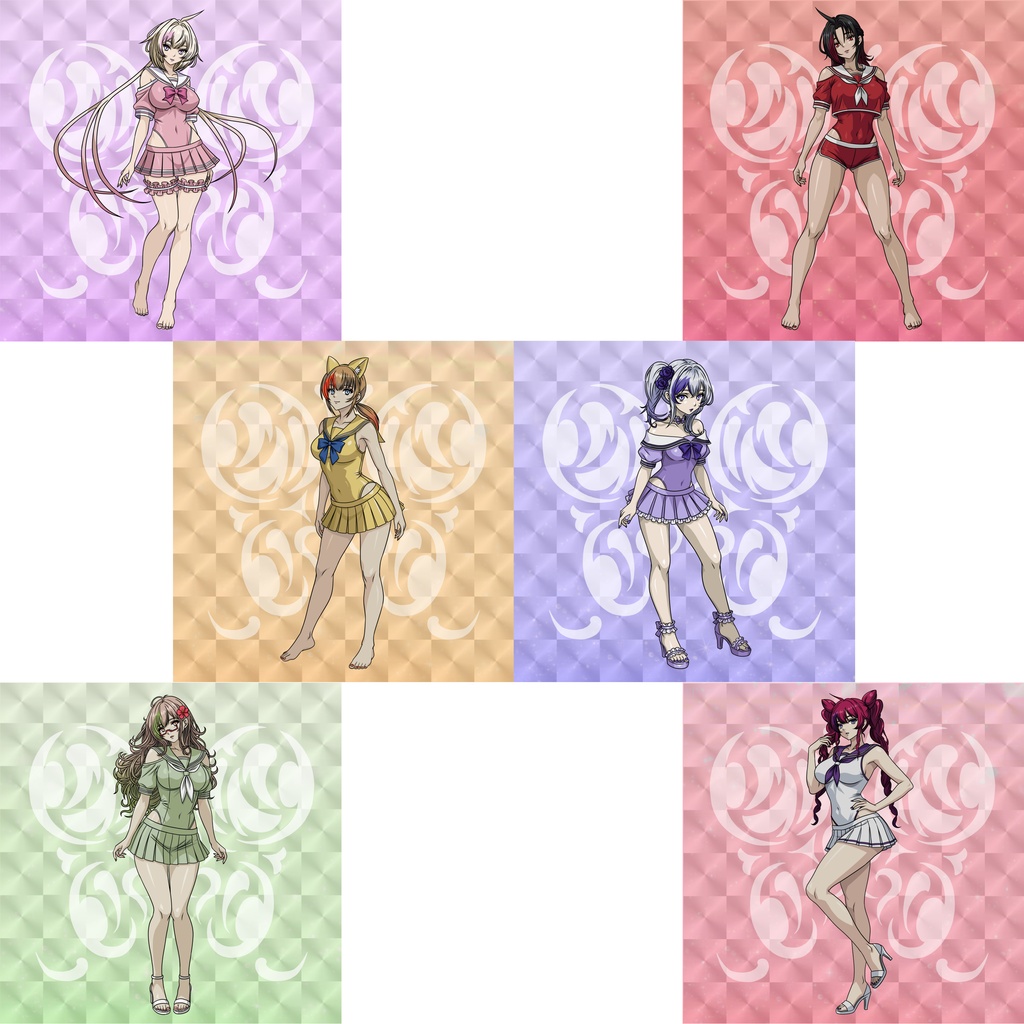 【6月新作】悶絶シールコレクション 東京ラヴドール きゃわたんセーラー水着style 【全12種類 ランダム仕様】1枚