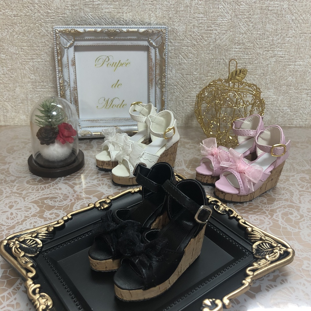 1/3 ドール用 ウェッジソール サンダル