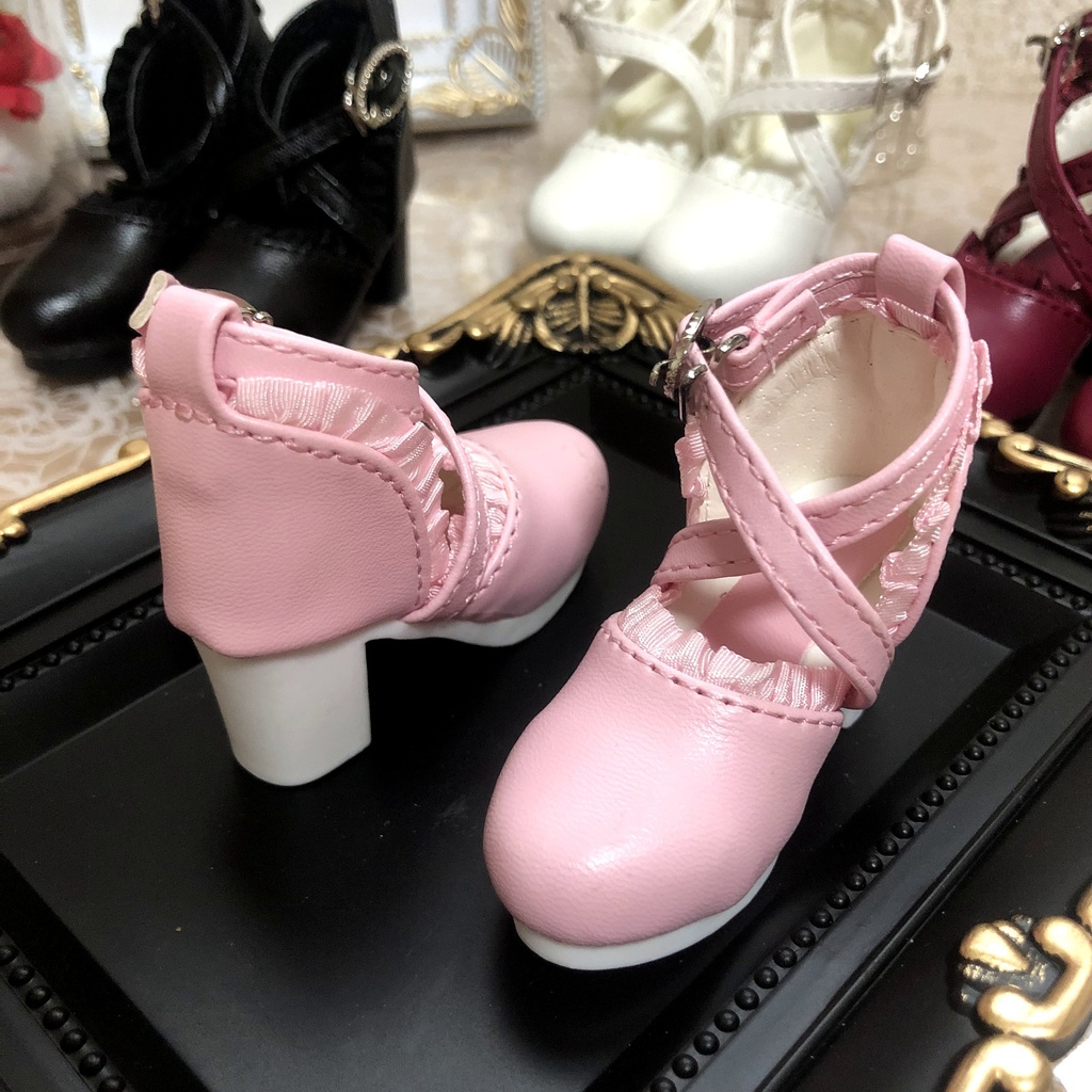 1/4 ドール用 ハイヒール カスタムリボン付き