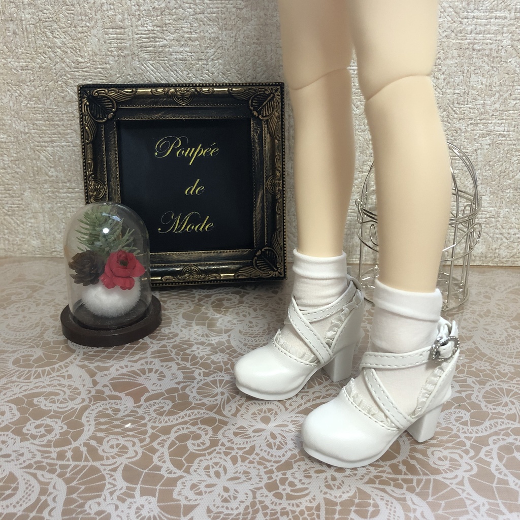 1/4 ドール用 ハイヒール カスタムリボン付き
