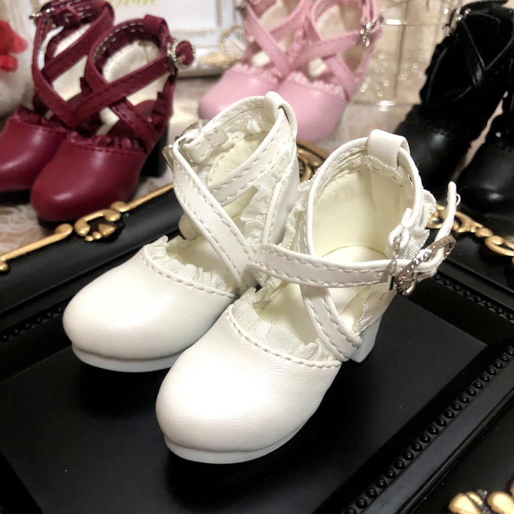 1/4 ドール用 ハイヒール カスタムリボン付き