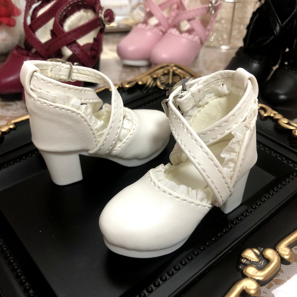 1/4 ドール用 ハイヒール カスタムリボン付き