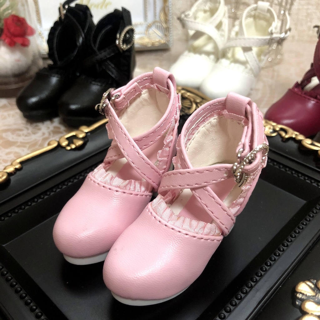 1/4 ドール用 ハイヒール カスタムリボン付き