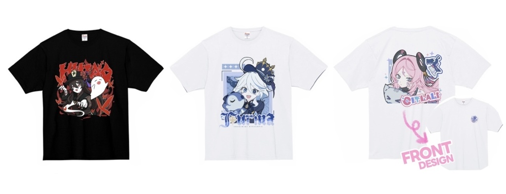 原神非公式Tシャツ【全3種】