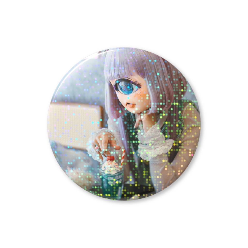 クリームソーダちゃん缶バッジ