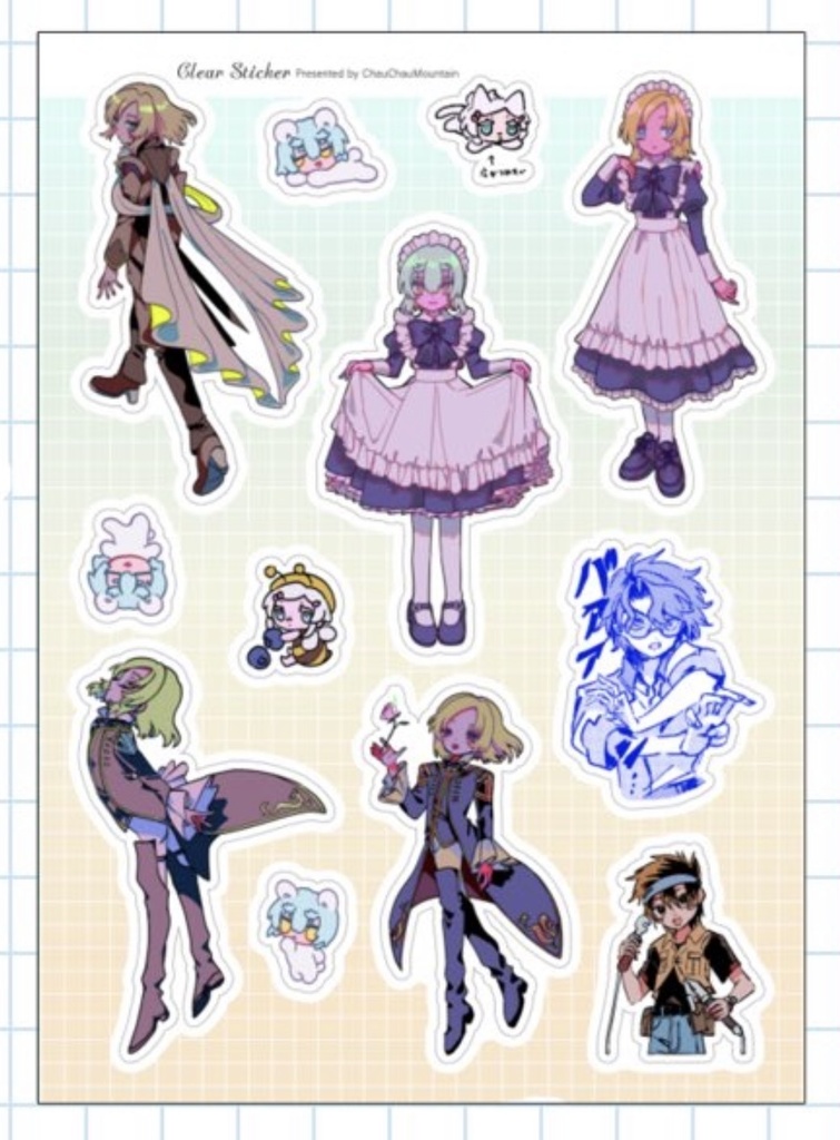 クリアステッカー