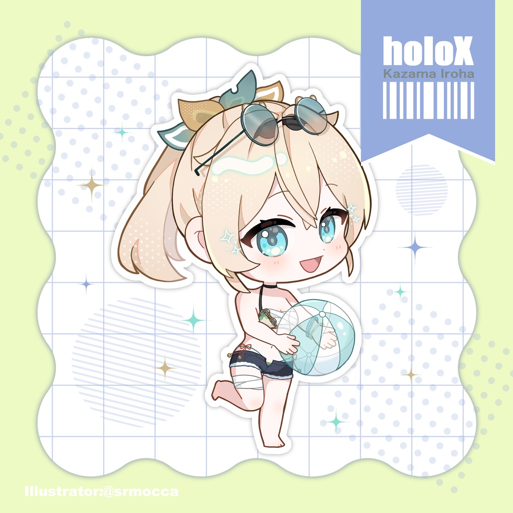 【ホロクル9th】アクリルキーホルダー(holoX水着ミニキャラ)(非公式)