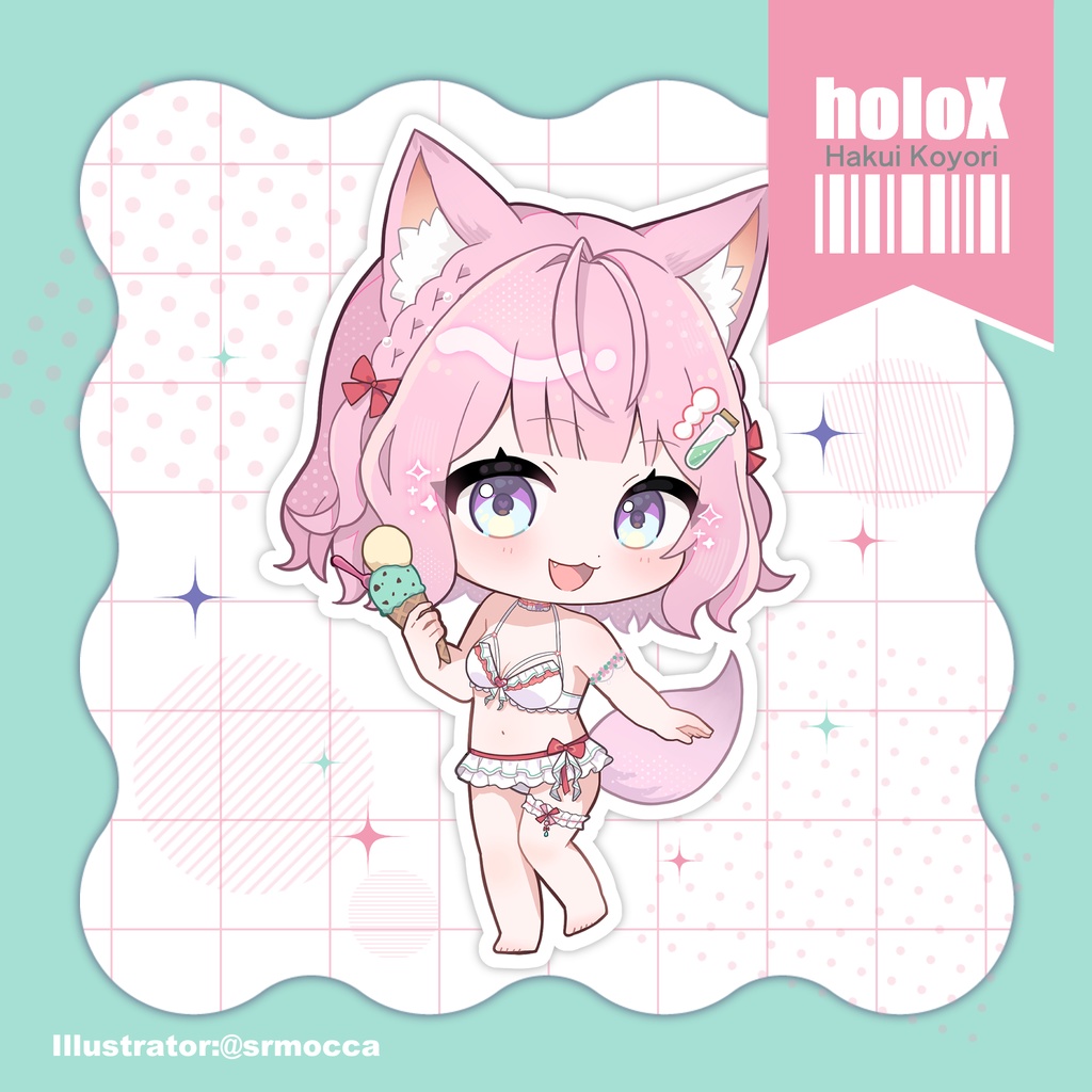 【ホロクル9th】アクリルキーホルダー(holoX水着ミニキャラ)(非公式)