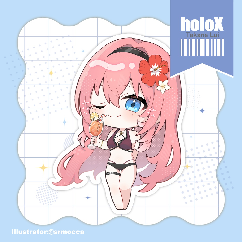 【ホロクル9th】アクリルキーホルダー(holoX水着ミニキャラ)(非公式)