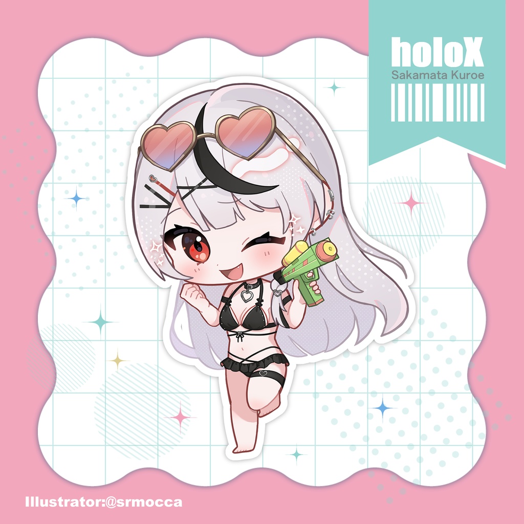 【ホロクル9th】アクリルキーホルダー(holoX水着ミニキャラ)(非公式)