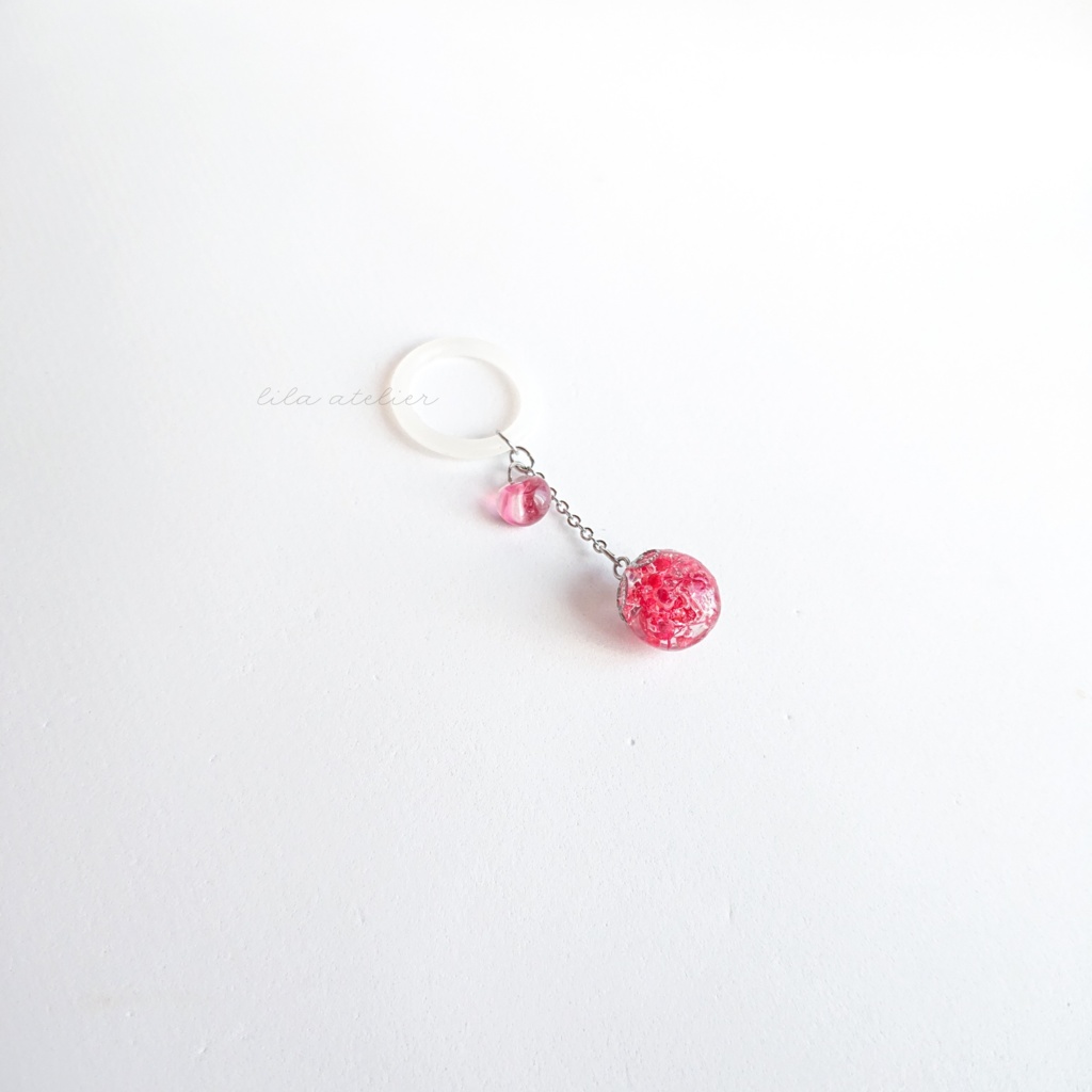 かすみ珠【紅】マルチマーカー(金属アレルギー対応)