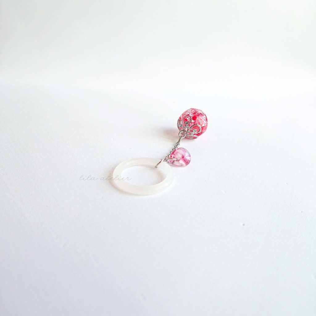 かすみ珠【紅】マルチマーカー(金属アレルギー対応)