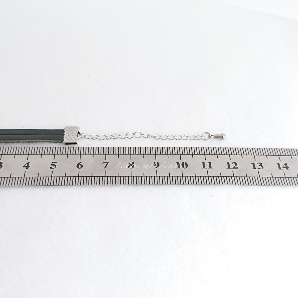 かすみ珠【紫】チョーカー(金属アレルギー対応)