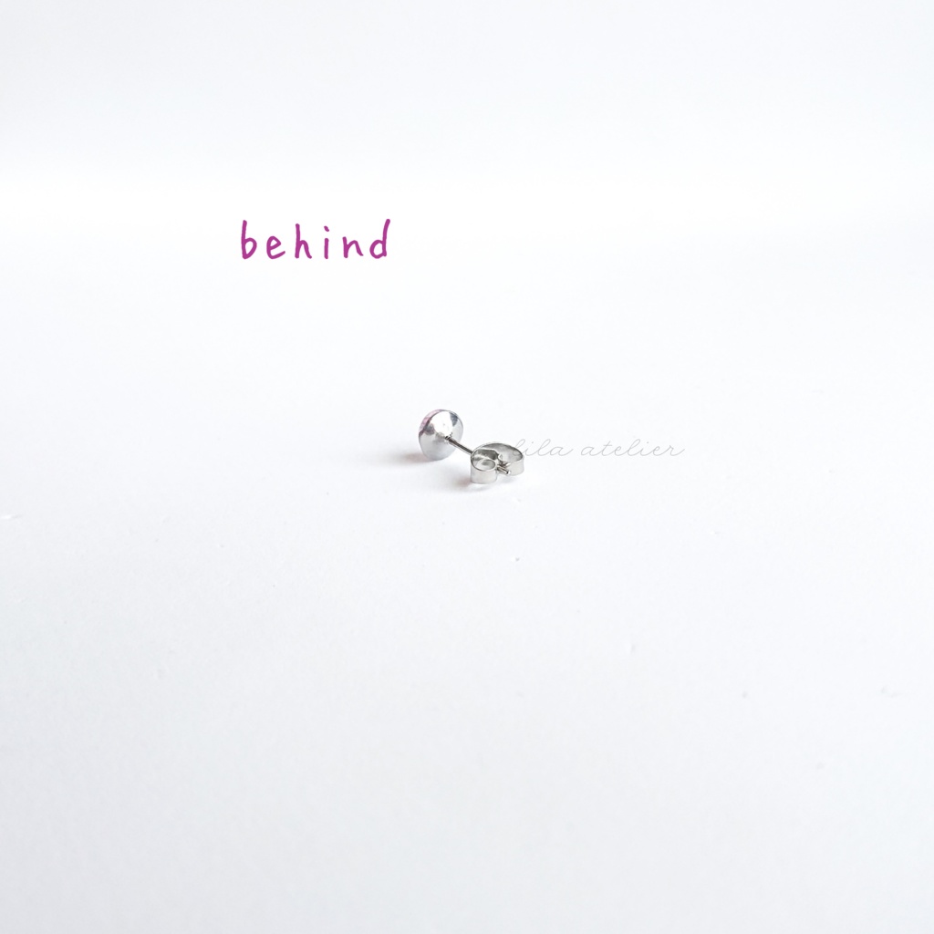 かすみ水中花【紫】ピアス/イヤリング(金属アレルギー対応)