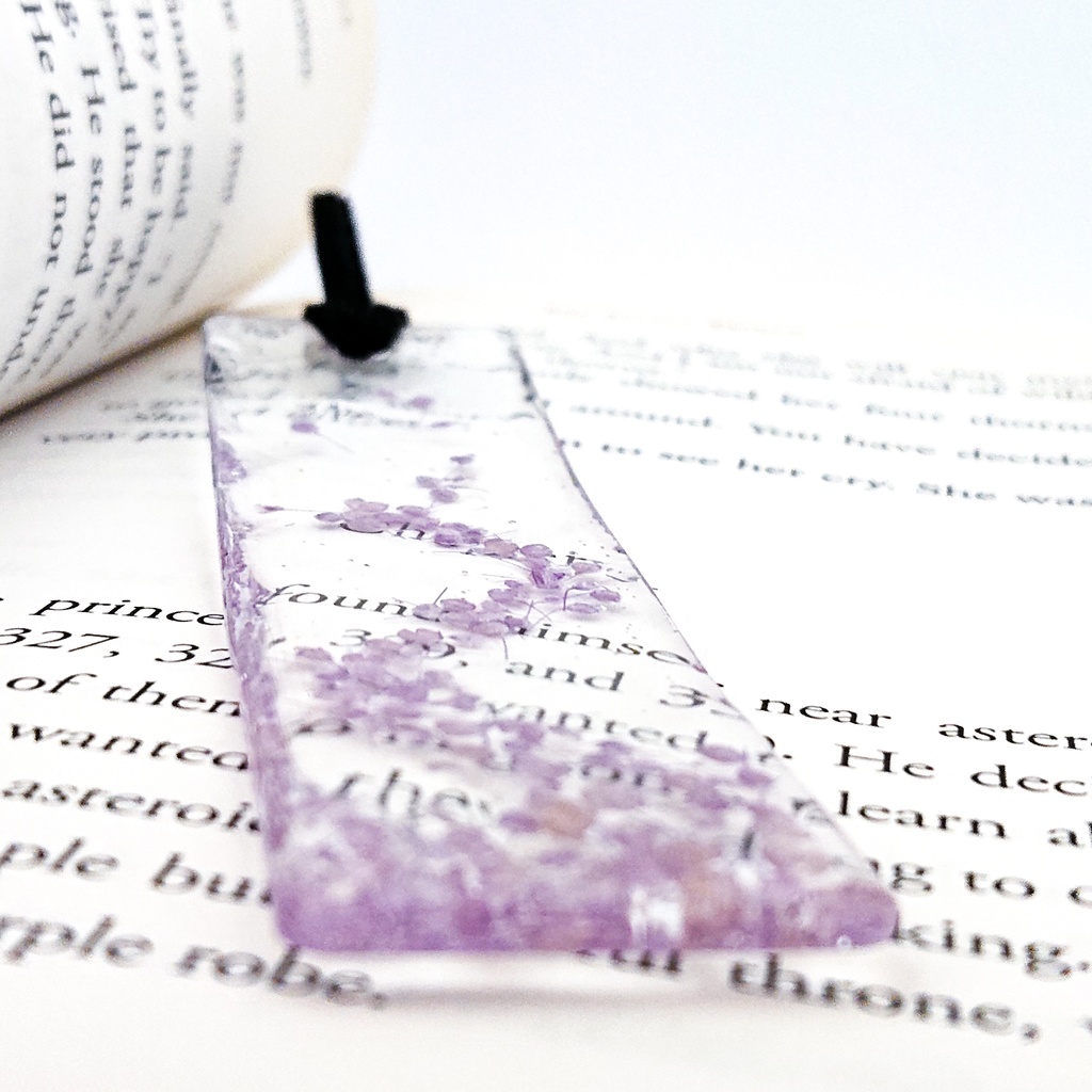 かすみ草【紫】標本栞