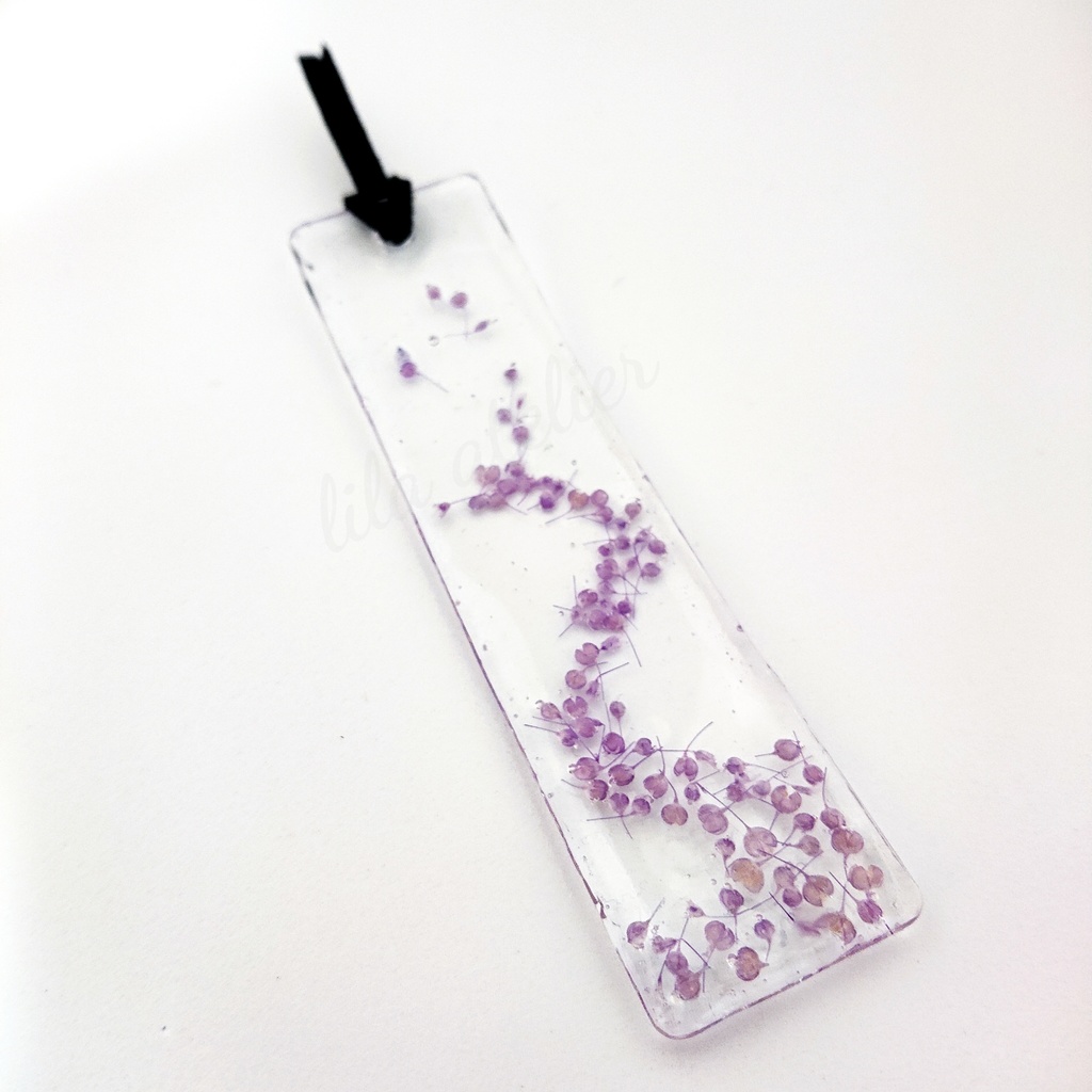 かすみ草【紫】標本栞