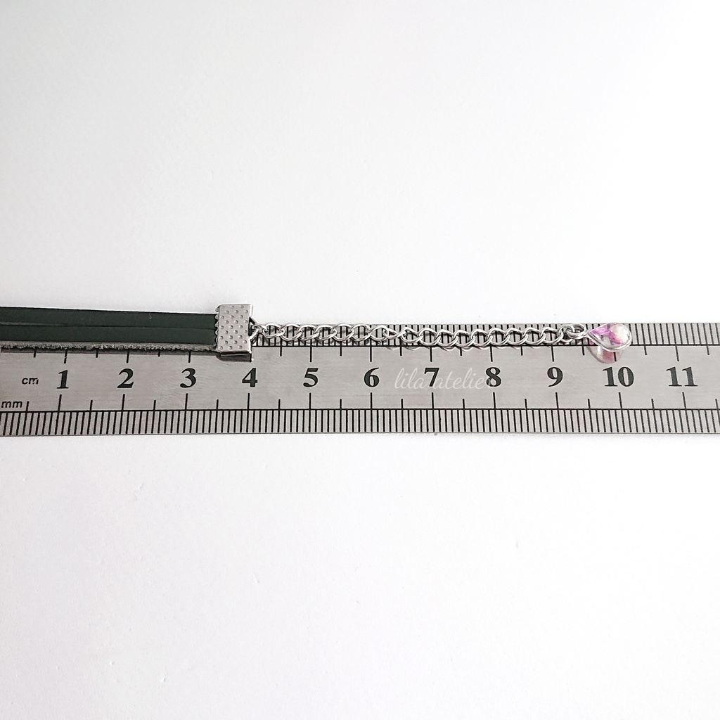 かすみ銀花【紫】チョーカー(金属アレルギー対応)