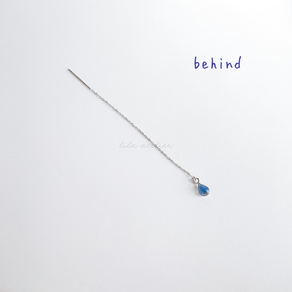 《片耳用》かすみ雫【夜空】アメリカンピアス(金属アレルギー対応)