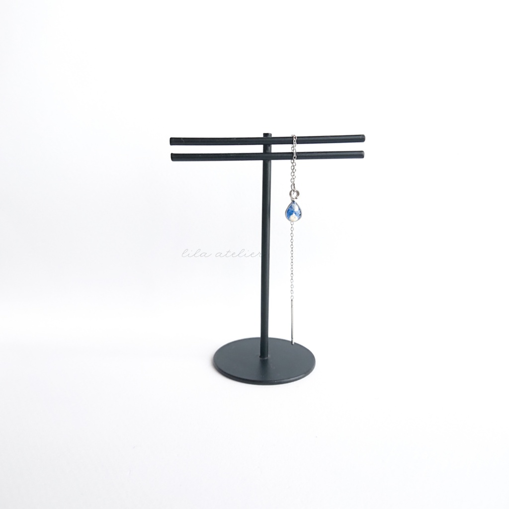 《片耳用》かすみ雫【夜空】アメリカンピアス(金属アレルギー対応)