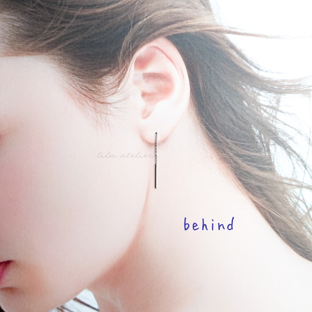 《片耳用》かすみ雫【夜空】アメリカンピアス(金属アレルギー対応)