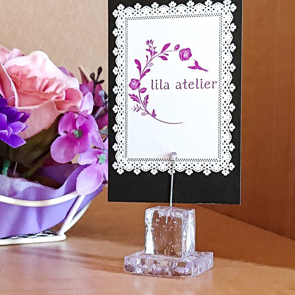 かすみ氷柱花 紫 メモスタンド Lila Atelier リラ アトリエ Booth