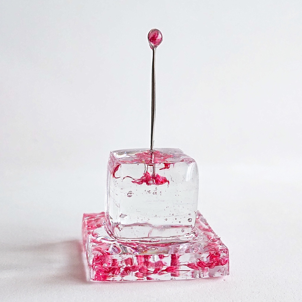 かすみ氷柱花【紅】メモスタンド