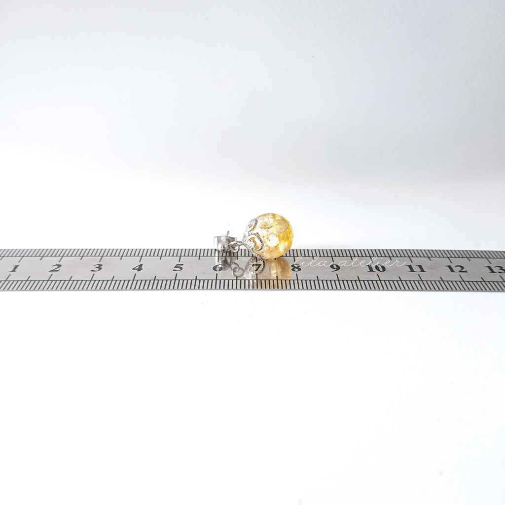 かすみ珠【秋】ピアス/イヤリング(金属アレルギー対応)