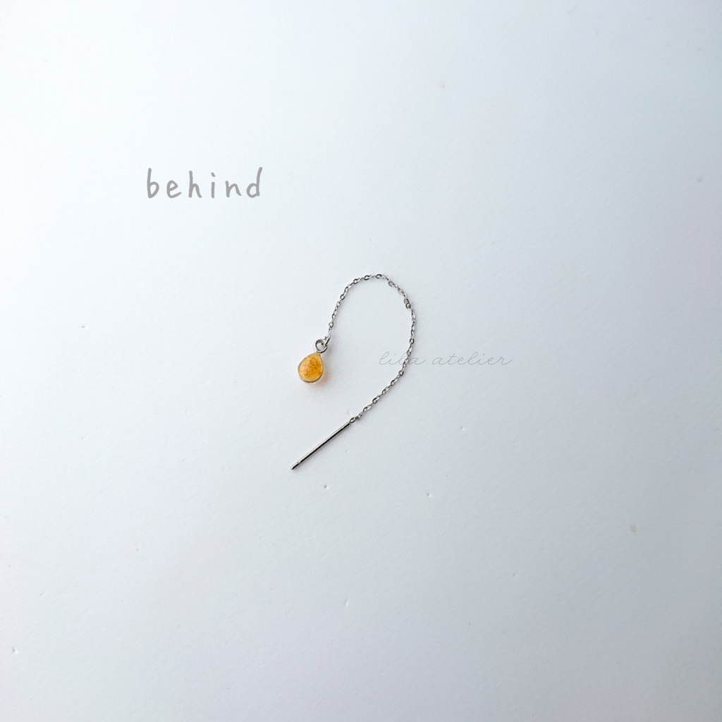 《片耳用》かすみ雫【秋】アメリカンピアス(金属アレルギー対応)