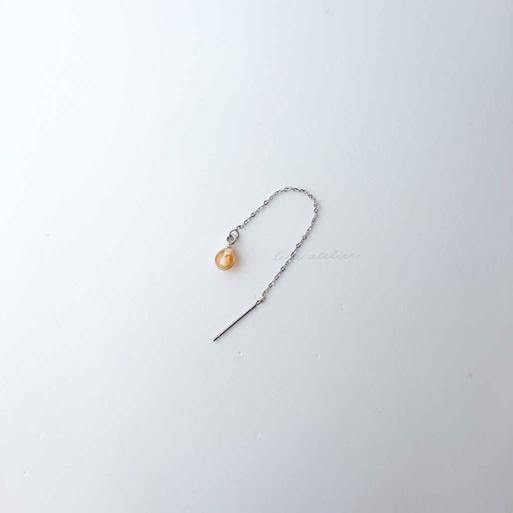 《片耳用》かすみ雫【秋】アメリカンピアス(金属アレルギー対応)