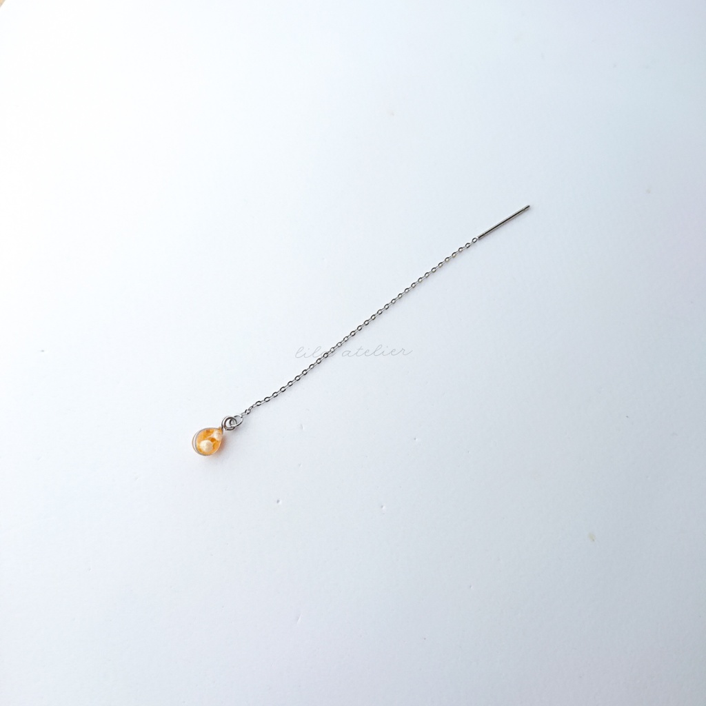 《片耳用》かすみ雫【秋】アメリカンピアス(金属アレルギー対応)