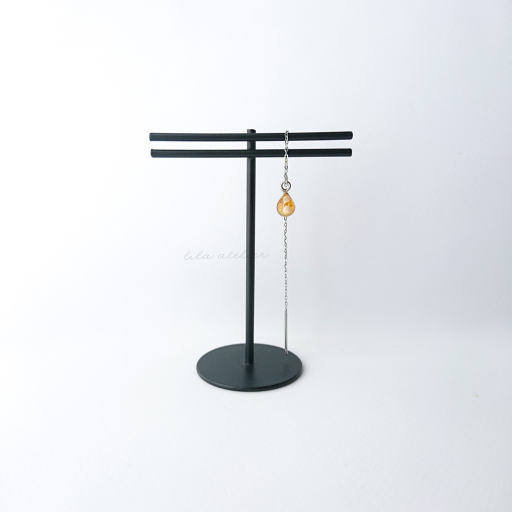 《片耳用》かすみ雫【秋】アメリカンピアス(金属アレルギー対応)