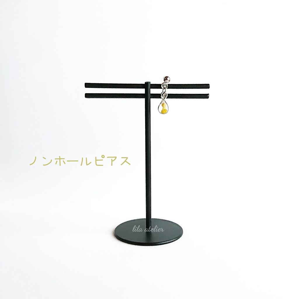 かすみ雫【翠】ピアス/イヤリング(金属アレルギー対応)