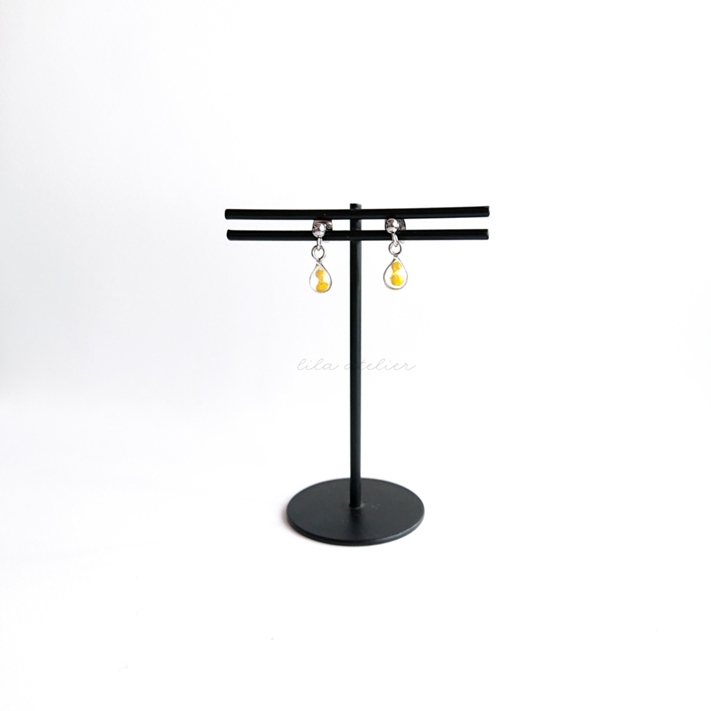 かすみ雫【翠】ピアス/イヤリング(金属アレルギー対応)