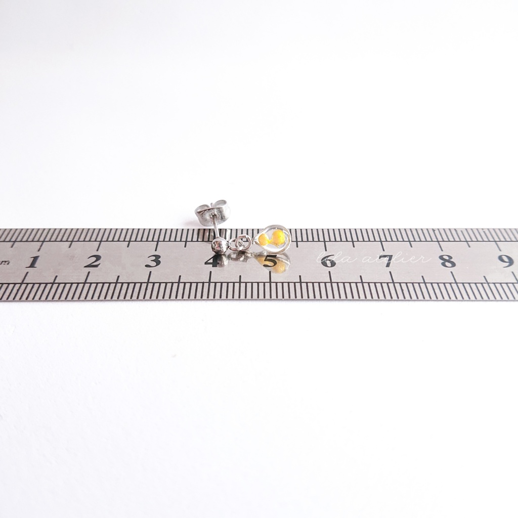 かすみ雫【翠】ピアス/イヤリング(金属アレルギー対応)