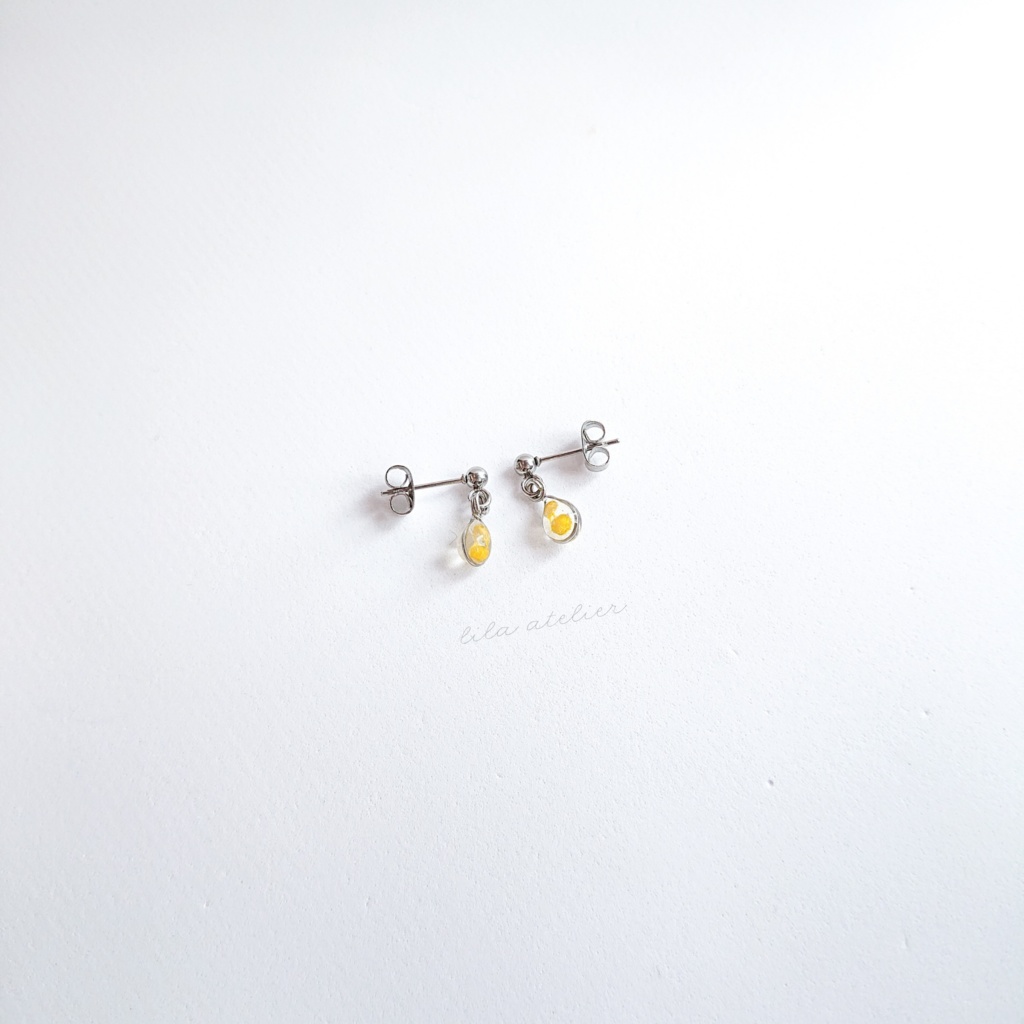 かすみ雫【翠】ピアス/イヤリング(金属アレルギー対応)