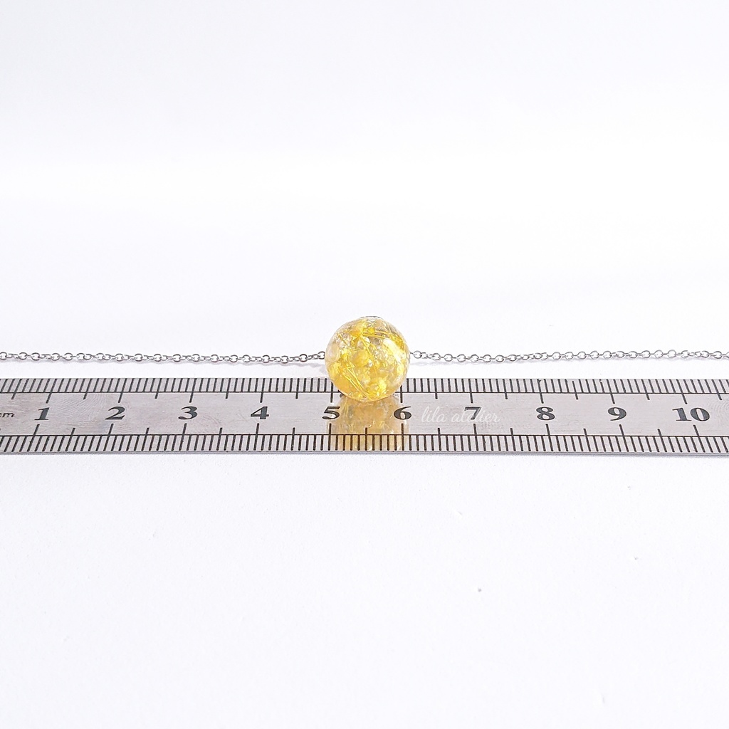 かすみ珠【翠】ペンダント(金属アレルギー対応)