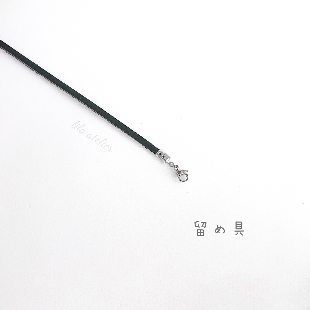 かすみ蔦葛【紅】チョーカー(金属アレルギー対応)