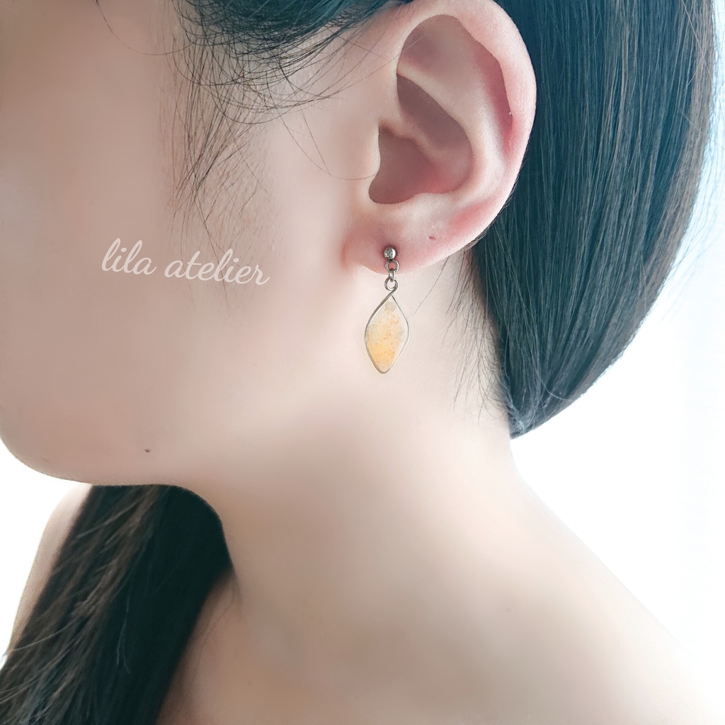 かすみ葉【秋】ピアス/イヤリング(金属アレルギー対応)