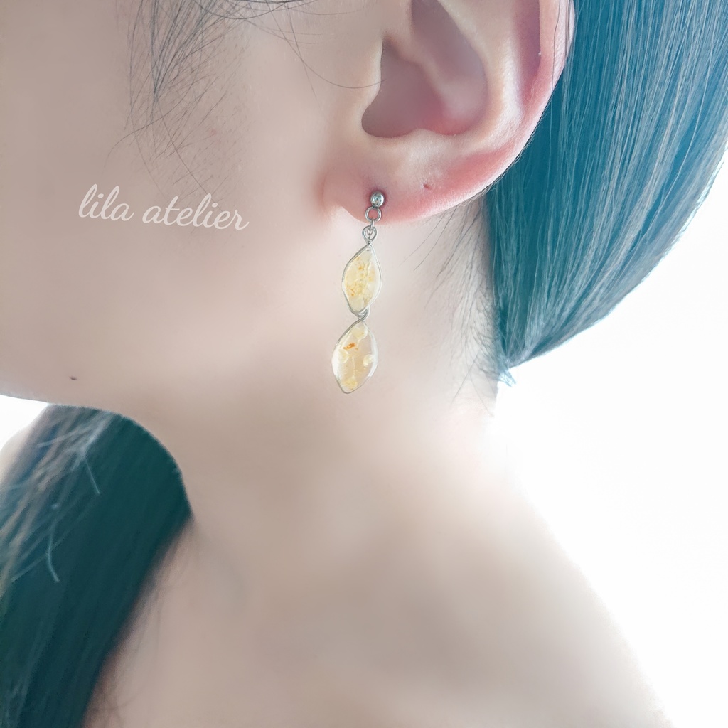 かすみ双葉【秋】ピアス/イヤリング(金属アレルギー対応)