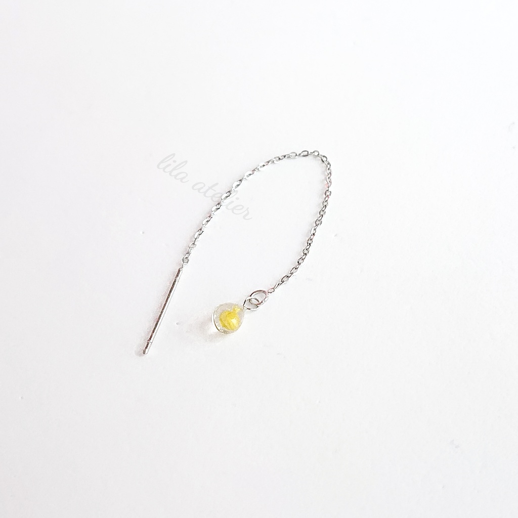 《片耳用》かすみ雫【翠】アメリカンピアス(金属アレルギー対応)