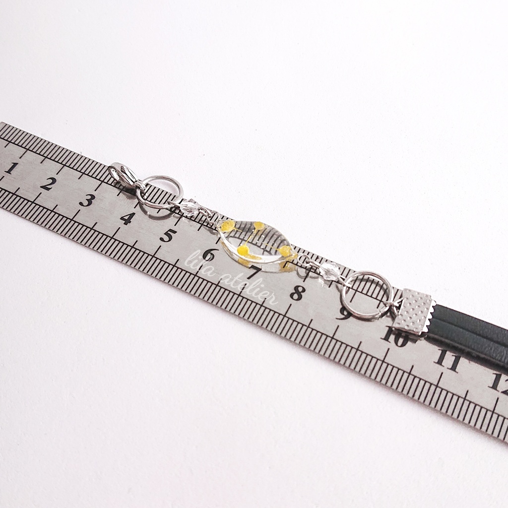 かすみ葉【翠】チョーカー(金属アレルギー対応)