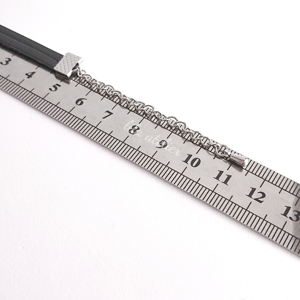 かすみ葉【翠】チョーカー(金属アレルギー対応)