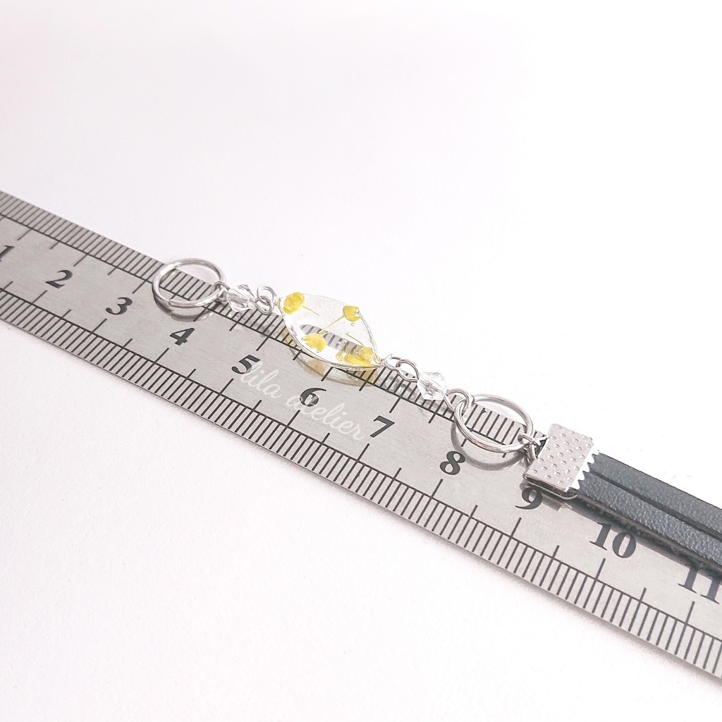 かすみ葉【翠】ブレスレット(金属アレルギー対応)