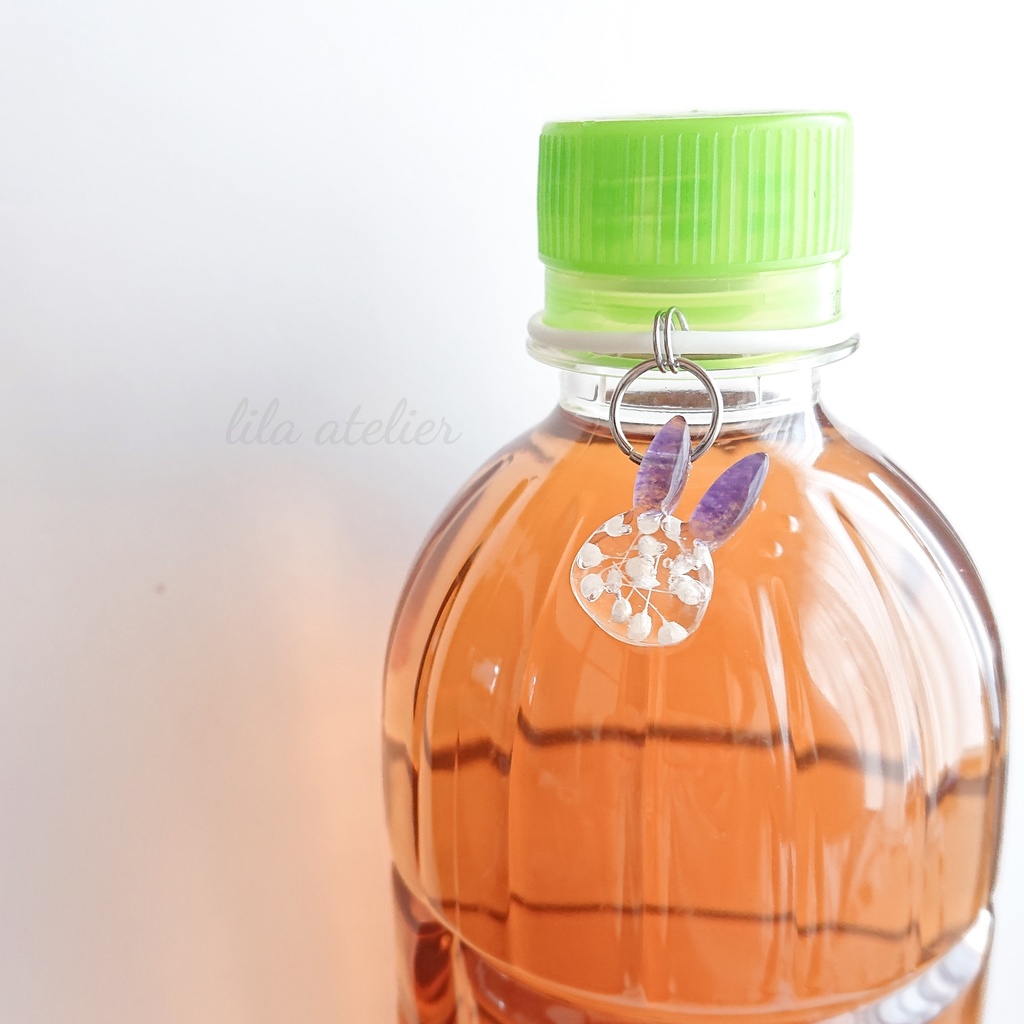 彩りかすみウサギ【紫】マルチマーカー(金属アレルギー対応)