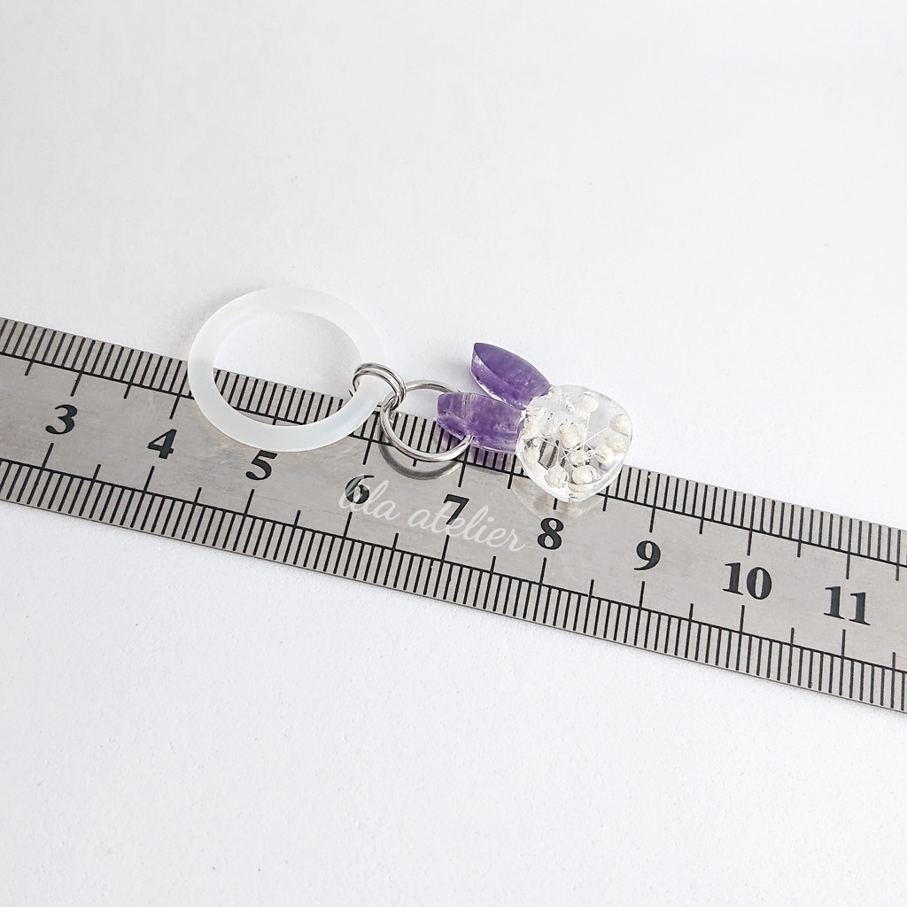 彩りかすみウサギ【紫】マルチマーカー(金属アレルギー対応)