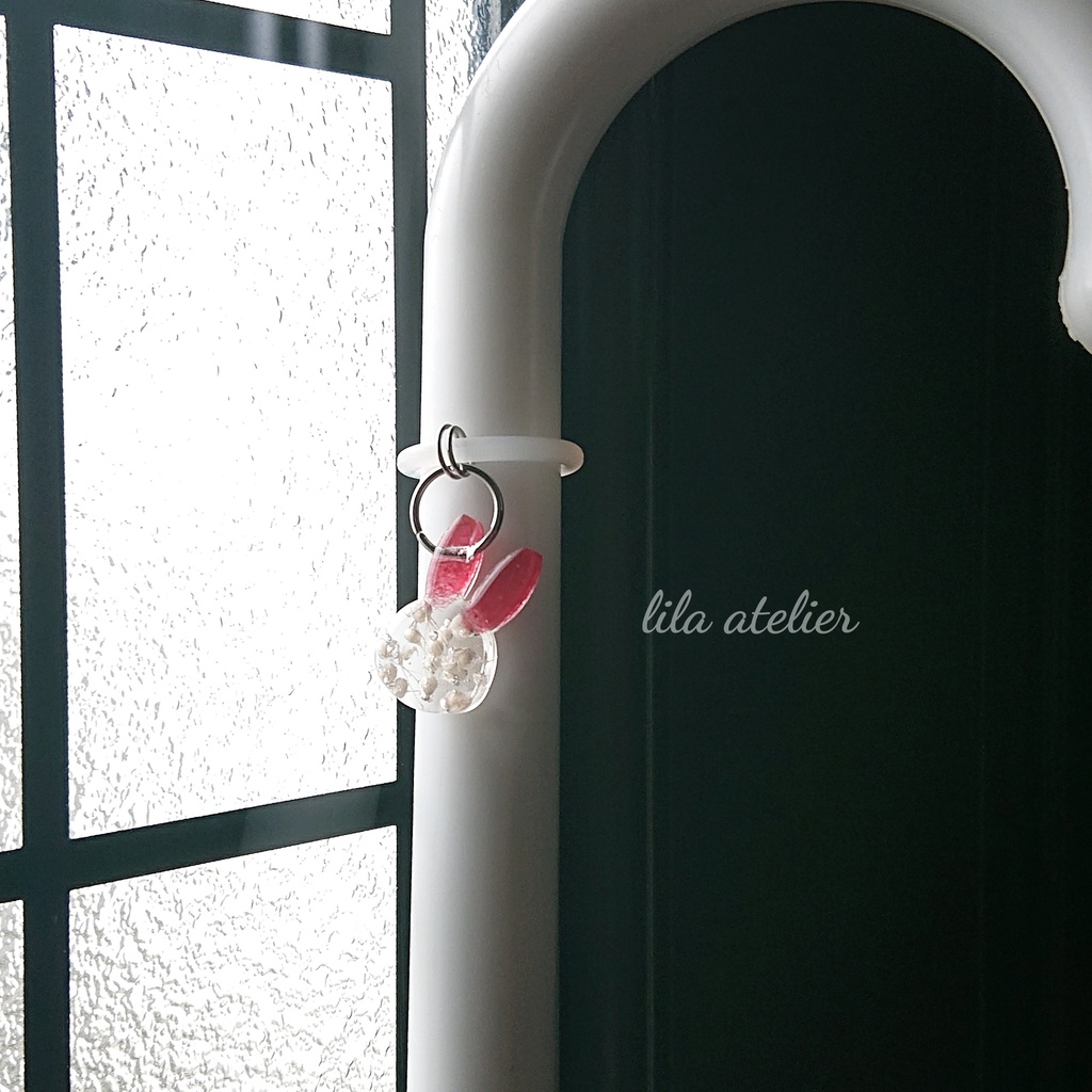 彩りかすみウサギ【紅】マルチマーカー(金属アレルギー対応)