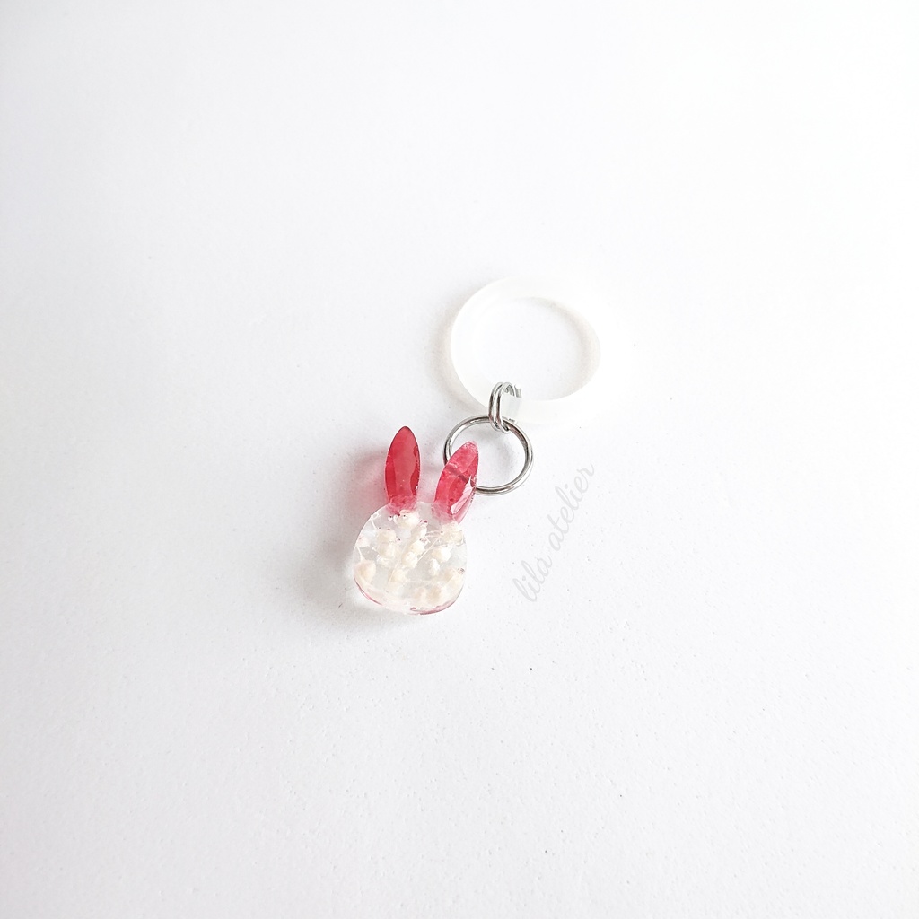 彩りかすみウサギ【紅】マルチマーカー(金属アレルギー対応)