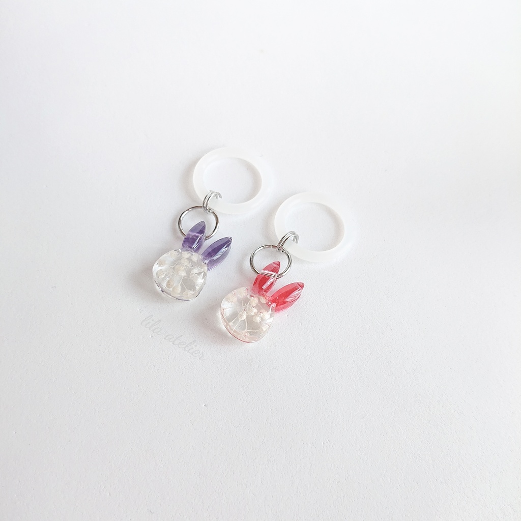 彩りかすみウサギ【紅】マルチマーカー(金属アレルギー対応)