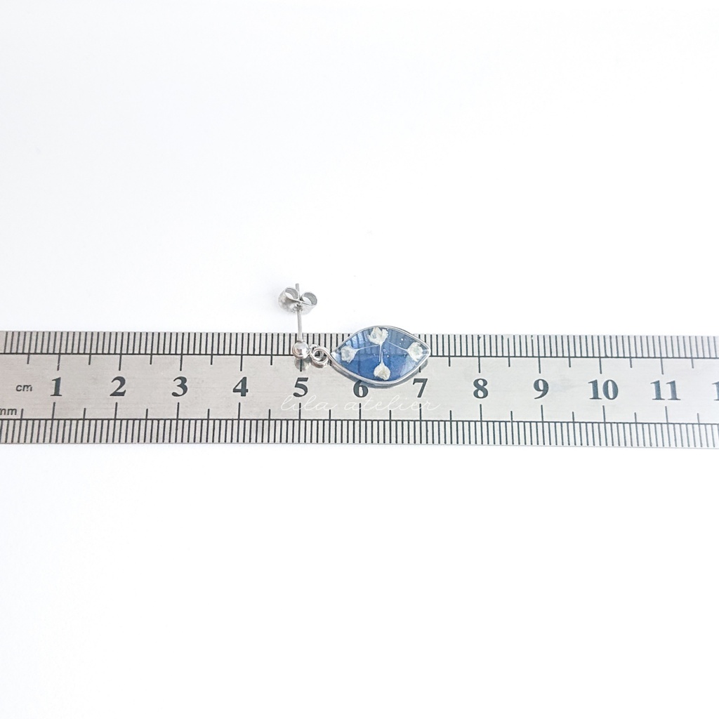 かすみ葉【夜空】ピアス/イヤリング(金属アレルギー対応)